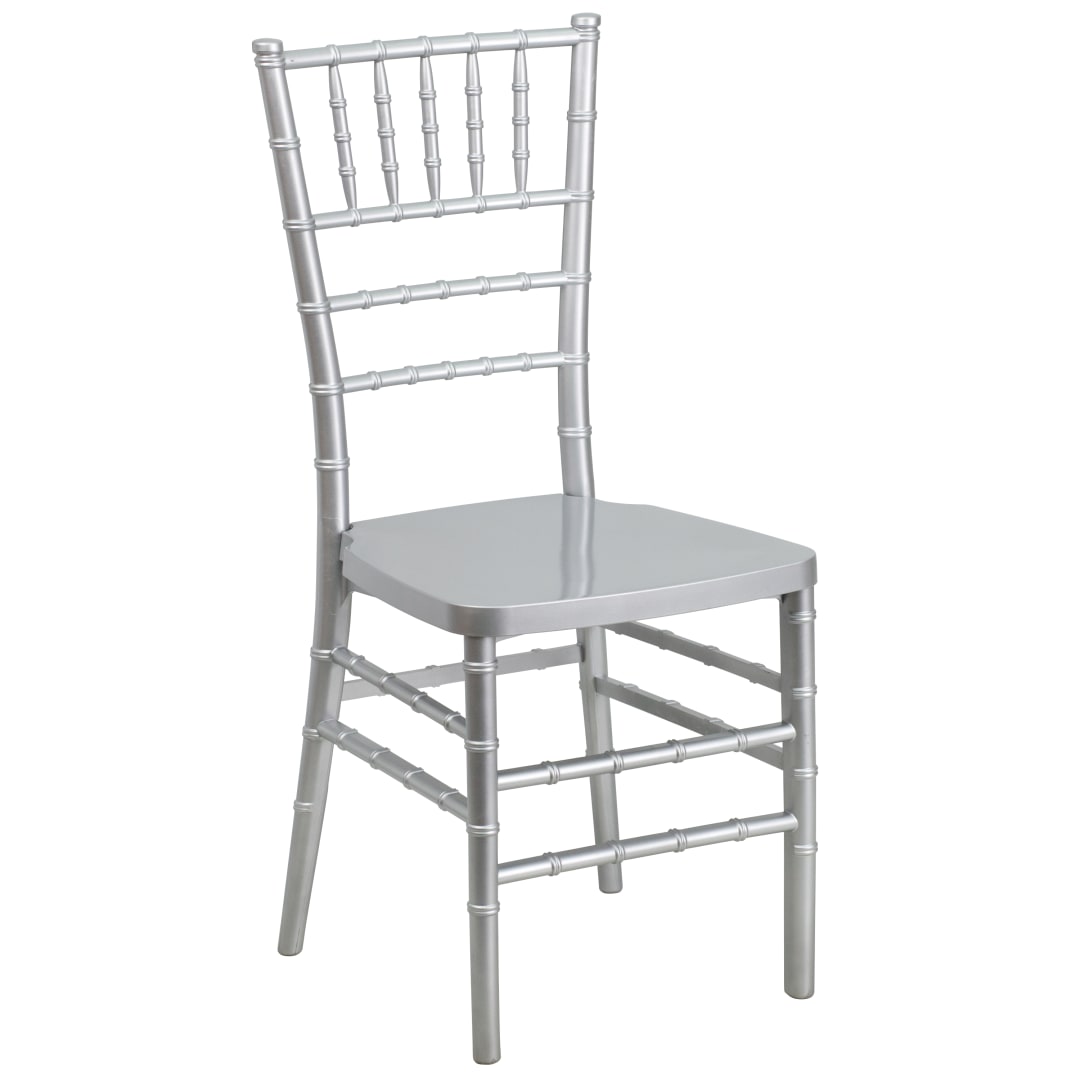 20 Pack HERCULES PREMIUM Series Silver Resin Stacking Chiavari Chair