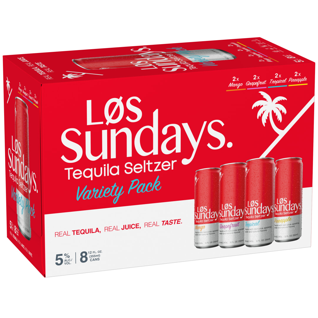 Los Sundays Tequila Seltzer Variety Pack 8 - 12 fl oz Cans