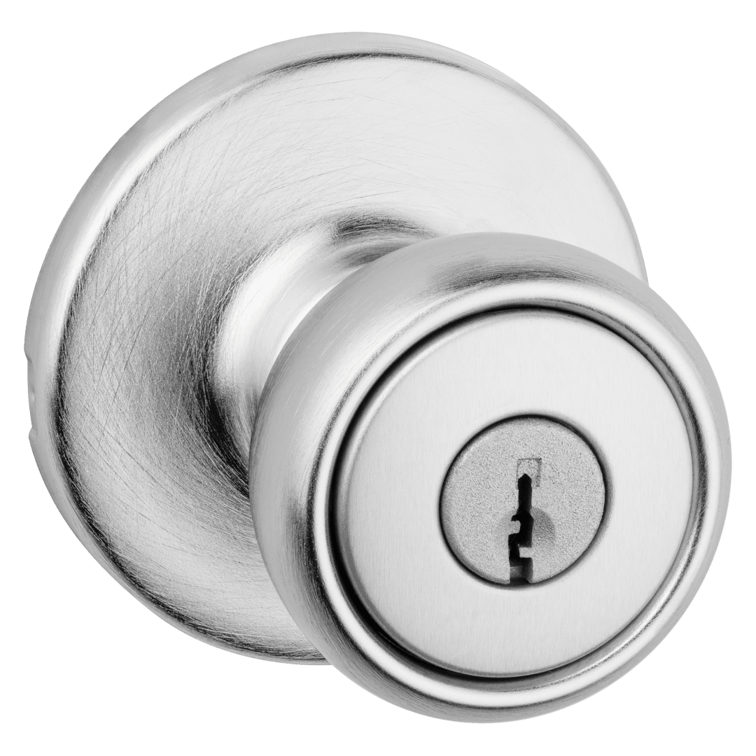 Tylo Keyed Entry Knob in Satin Chrome
