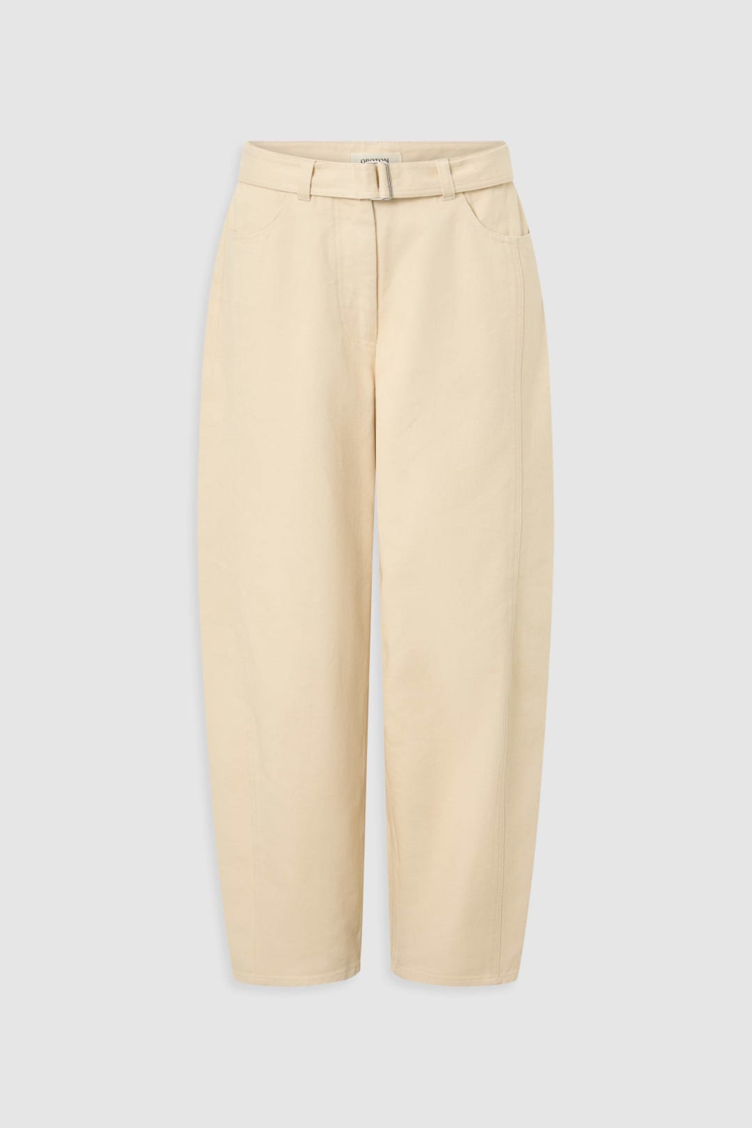 Washed Twill Barrel Leg Pant