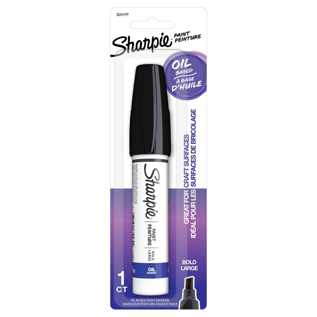 Sharpie® Oil-Based Paint Marker, Bold Point, Black, 1 Count