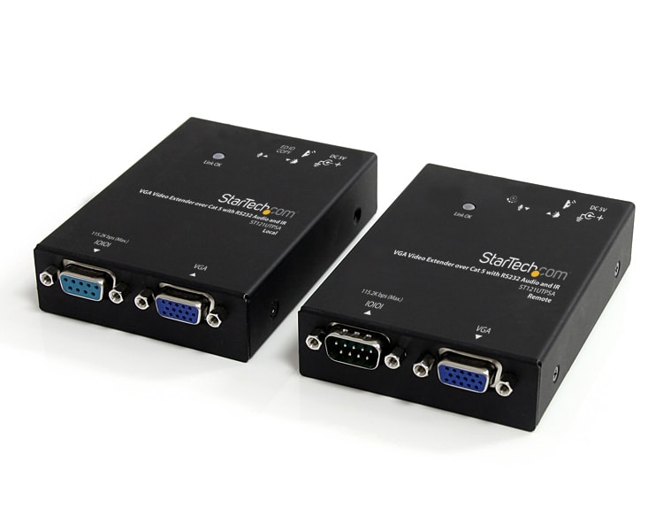 VGA over Cat5 Video Extender Kit with Audio - RS232 and IR Control
