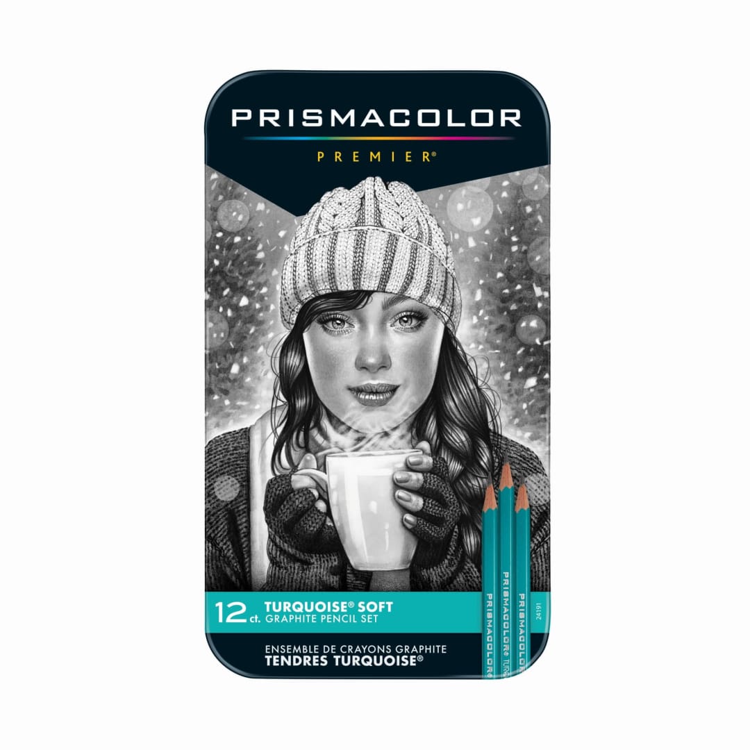 Prismacolor® Premier® Turquoise Graphite Sketching Pencils, Soft Leads, 12 Pack