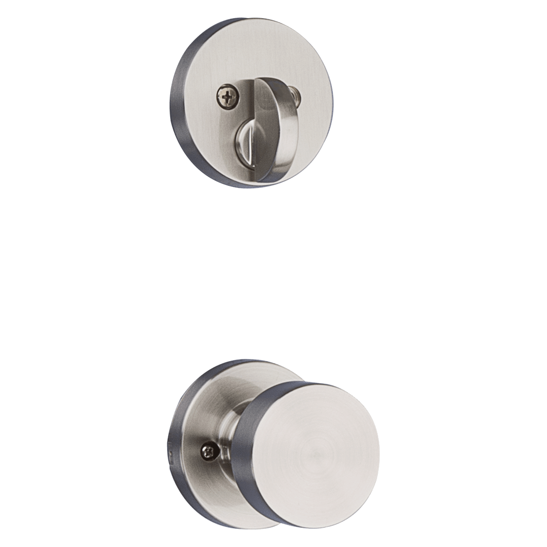 971 Single Cylinder Interior Pack w/ Pismo Knob for Signature Series Low Profile Handlesets in Satin Nickel