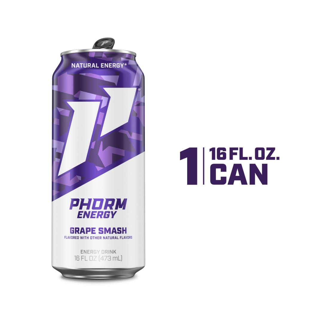Phorm Energy Grape Smash 16 oz Single Can