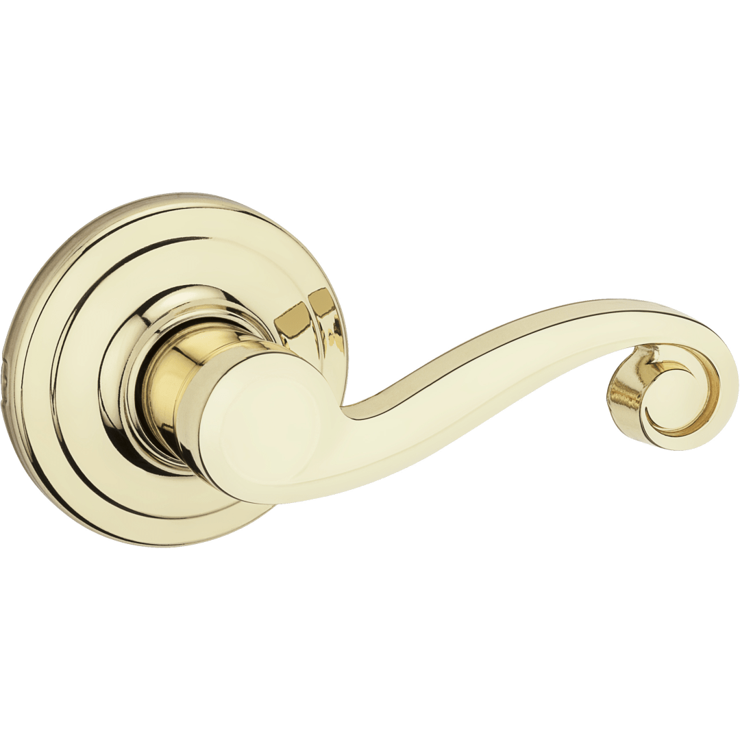 Lido Hall/Closet Lever in Polished Brass