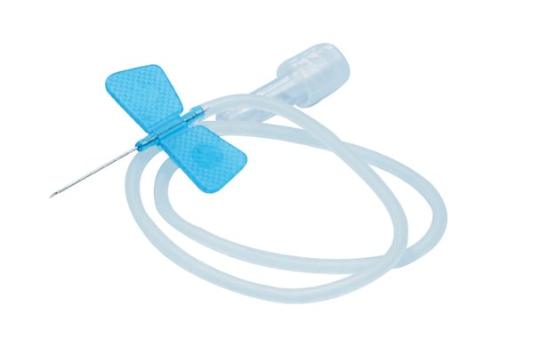 Winged Infusion Set, Blue, 23G x 19mm, Sterile