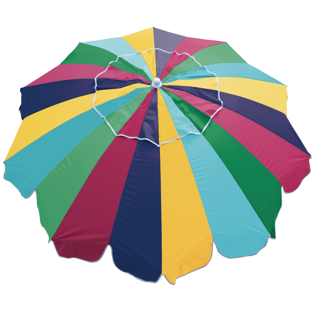 7' 20 Panel Umbrella With Integrated Sand Anchor
