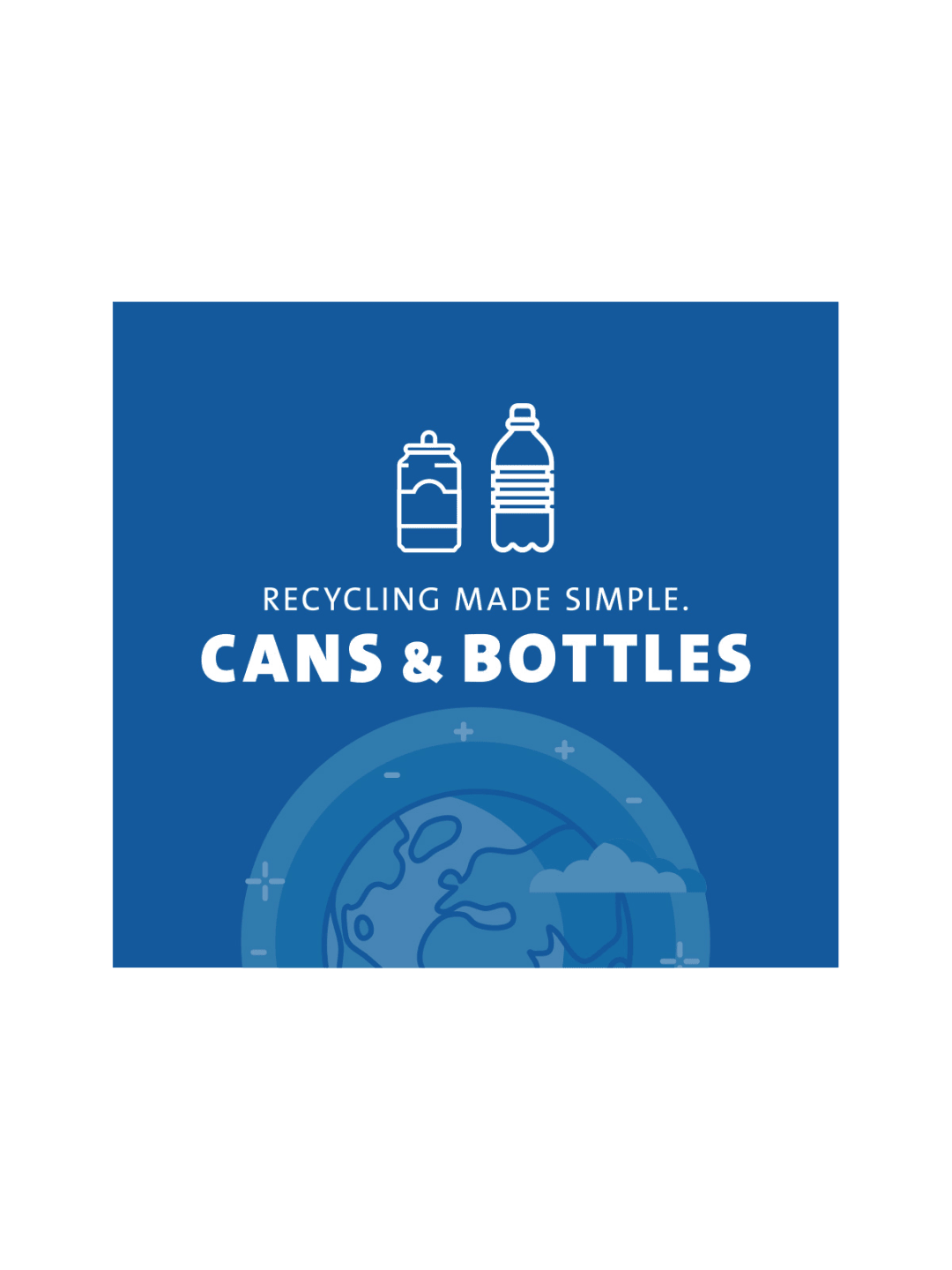  ARISTATA - Sign - Cans & Bottles - Blue