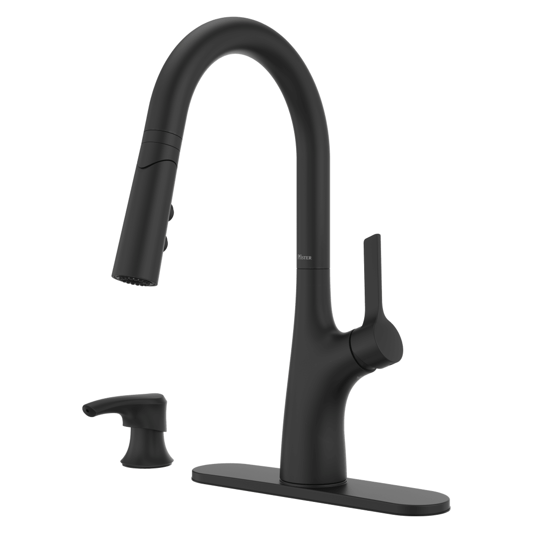 Ceylon 1-Handle Pull-Down Kitchen Faucet in Spot Defense Matte Black