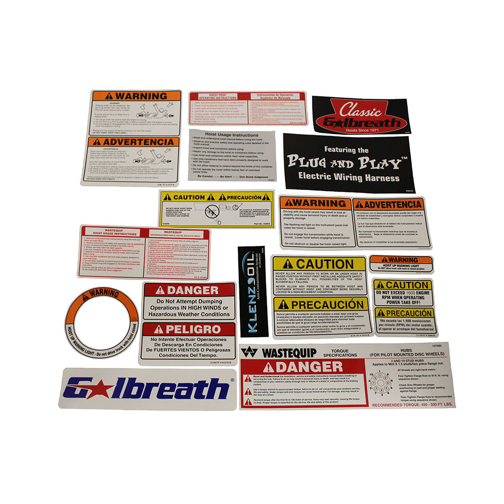 Galbreath™ Decal Kit, Cable Hoist