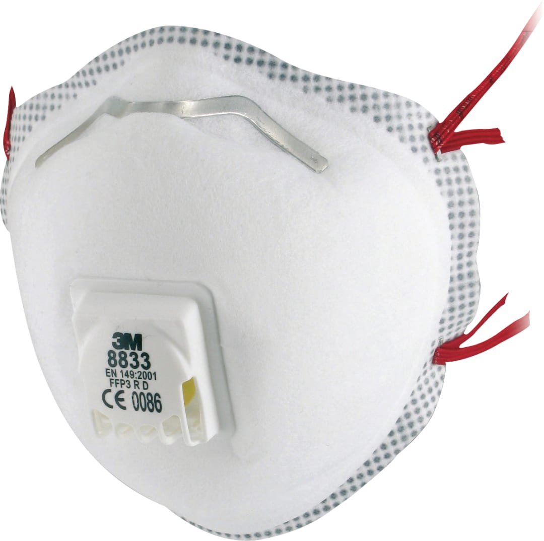 3M™ Partikül Solunum Maskesi, FFP3, Valfli, 8833