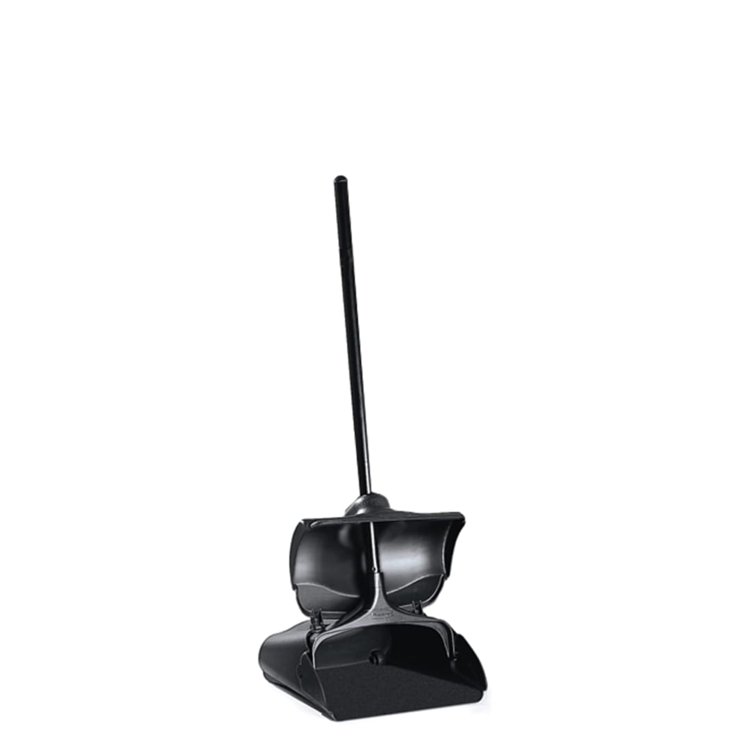 Rubbermaid Commercial Products Executive Series™ Lobby Pro® Dustpan with Cover, Long Handle, Black