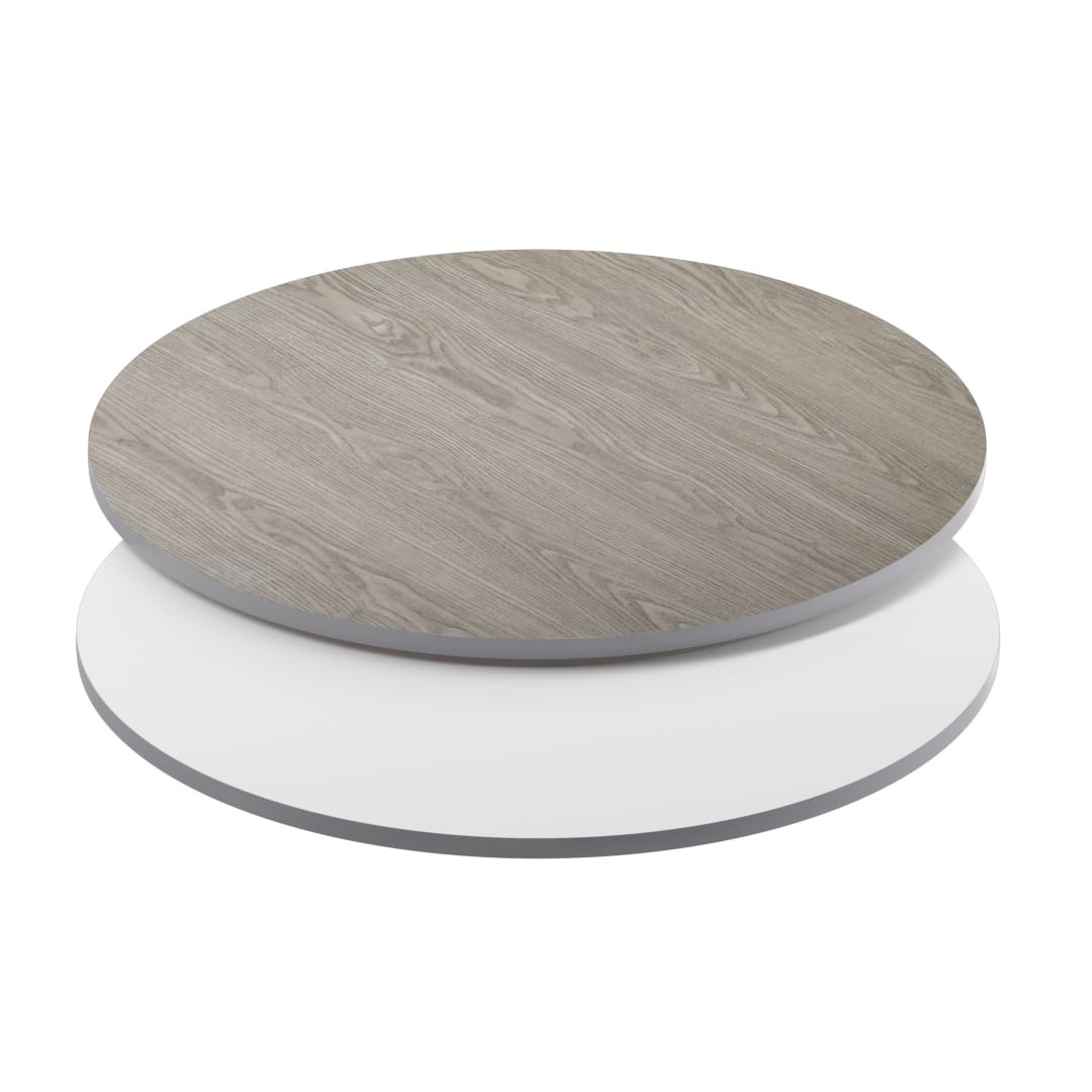 Glenbrook 42" Round Table Top with White or Gray Reversible Laminate Top