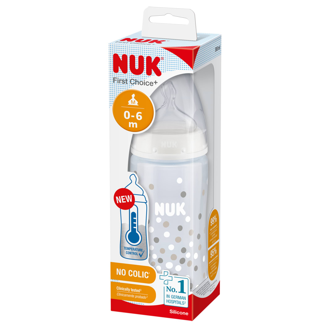 NUK FC+ BTL PP 300ML SI 1 M TEMP INE BOX