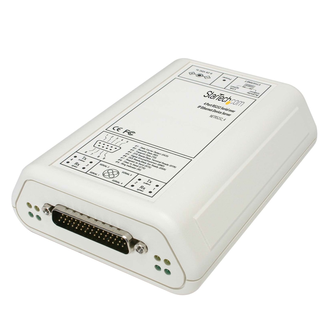 4 Port RS-232 to Ethernet Adapter
