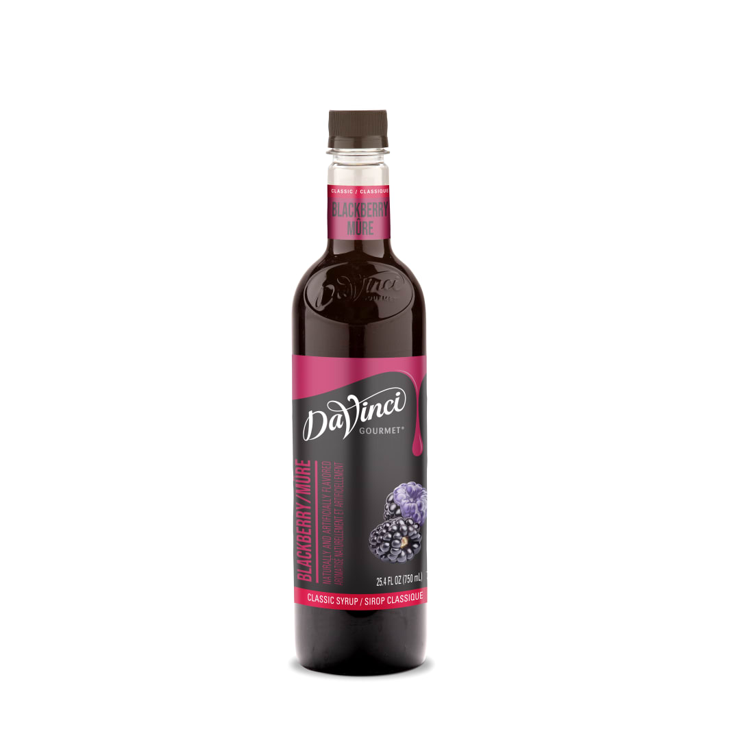 DaVinci Gourmet Blackberry Syrup, Plastic Bottle, Classic, 12 x 750 mL