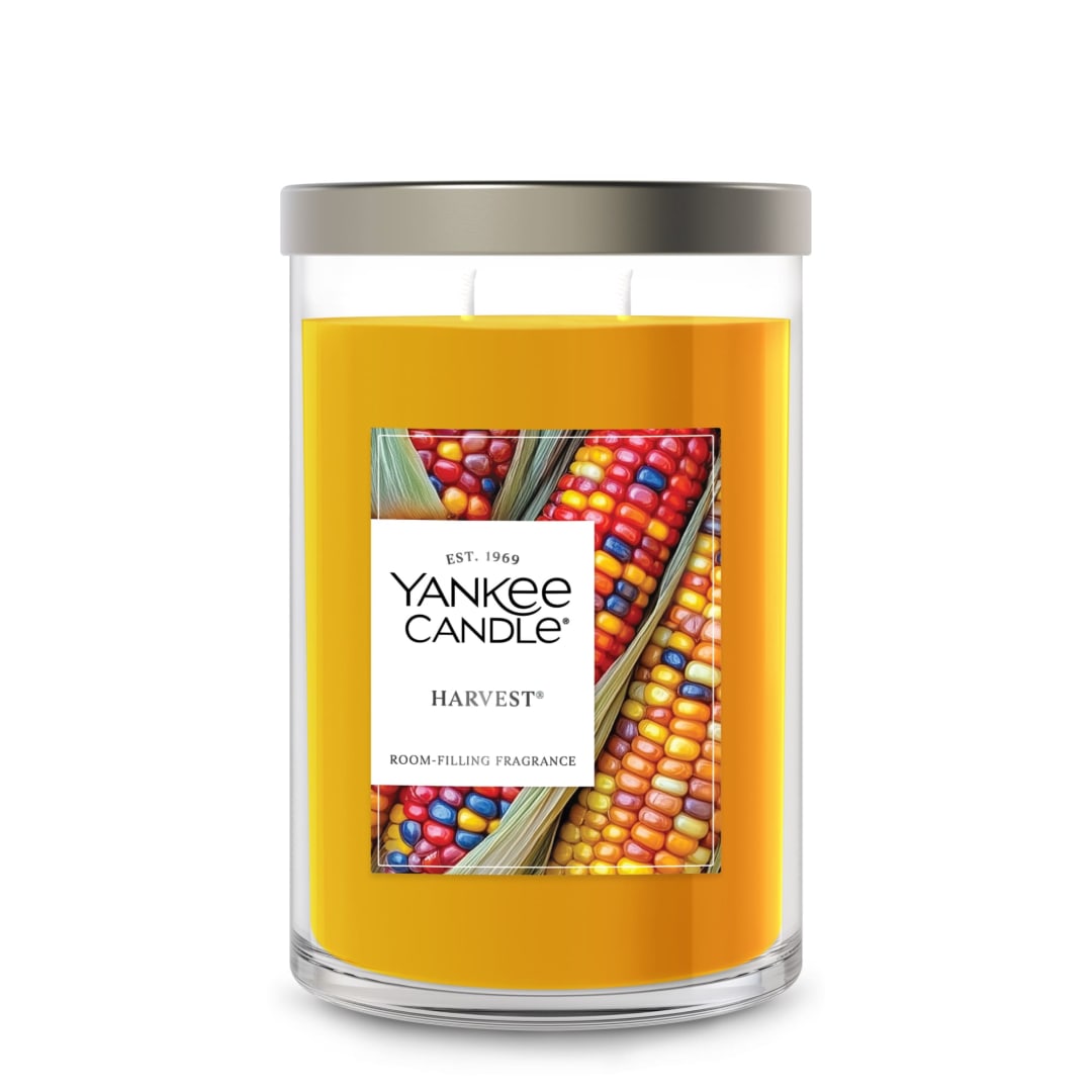 Yankee Candle® Large Tumbler Scented Candle with up to 80 Hour Burn Time, Premium Plant Wax Blend for Consistent Burn, 20 oz Tumbler Candle with Room Filling Fragrance, Harvest