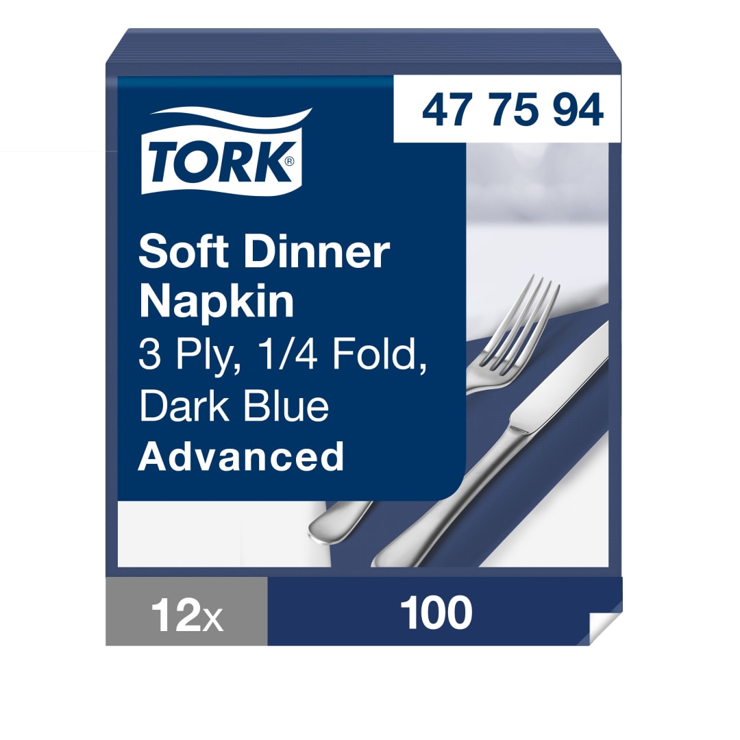 Tork Soft Dark Blue Dinner Napkin
