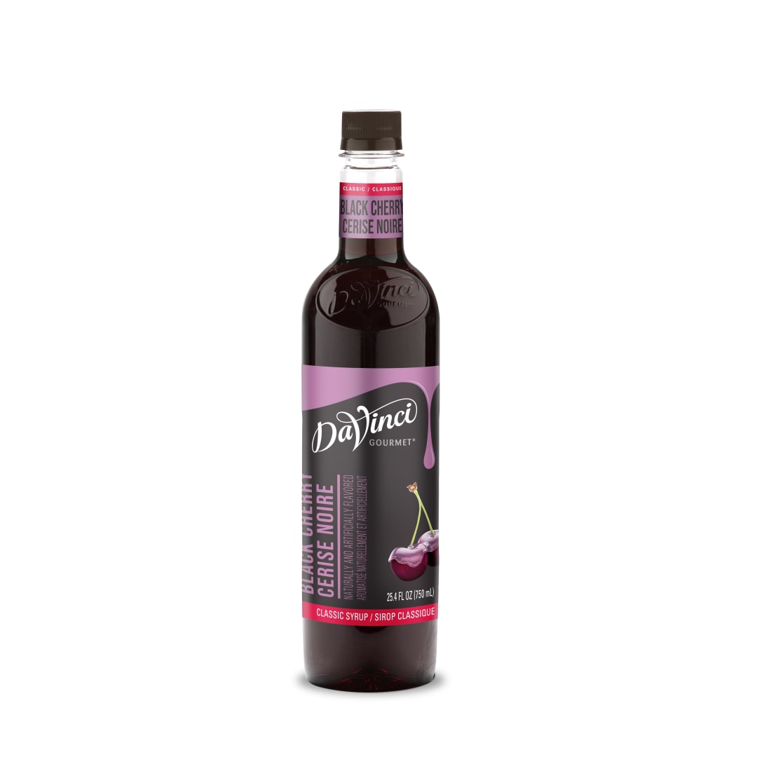 DaVinci Gourmet Black Cherry Syrup, Plastic Bottle, 4 x 750 mL