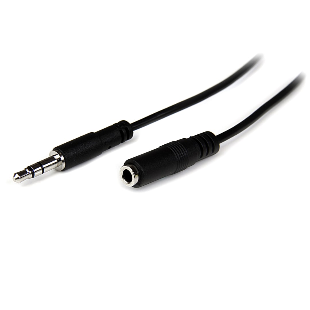 Slim 1 m 3 5mm Stereo Extension Audio Cable M F