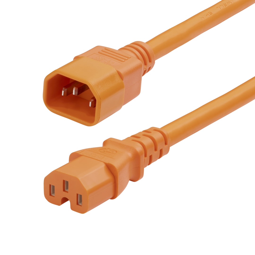 Power Cord C14 to C15 Heavy Duty 15A 250V 14 AWG 6 ft