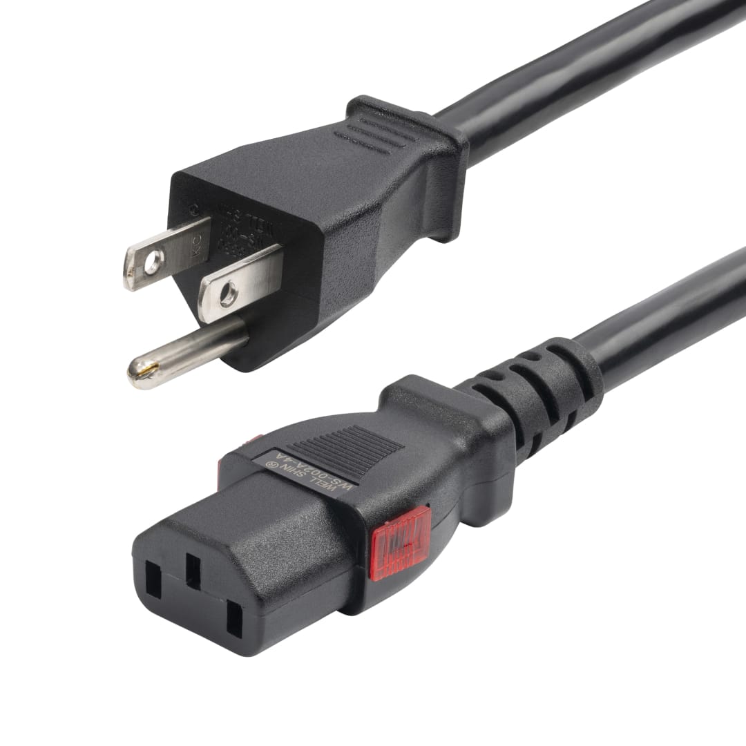 Computer Power Cord, NEMA 5-15P to C13 - Heavy-Duty, 15A, 12