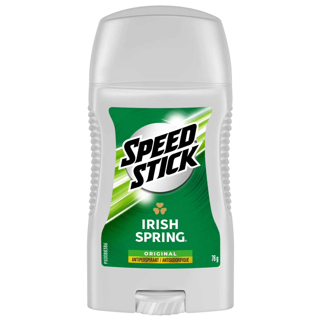 Speed Stick Antiperspirant Deodorant for Men, 72 HR Sweat & Odor Protection, Irish Spring Scent, 76 g Stick