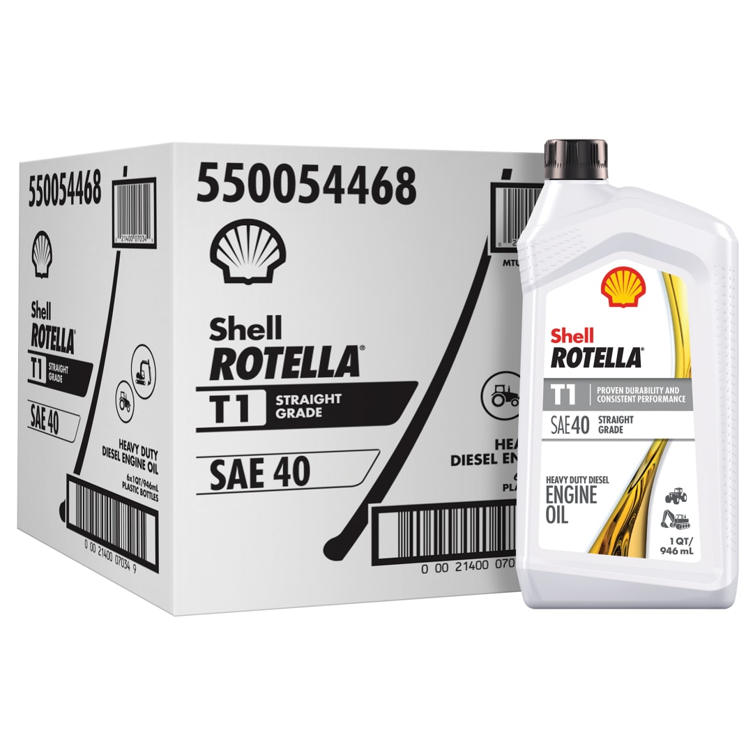 Shell Rotella T1 40 Diesel Engine Oil, 1 Quart (6 Pack)