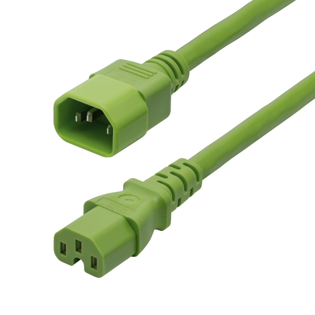 Power Cord C14 to C15 Heavy Duty 15A 250V 14 AWG 6 ft