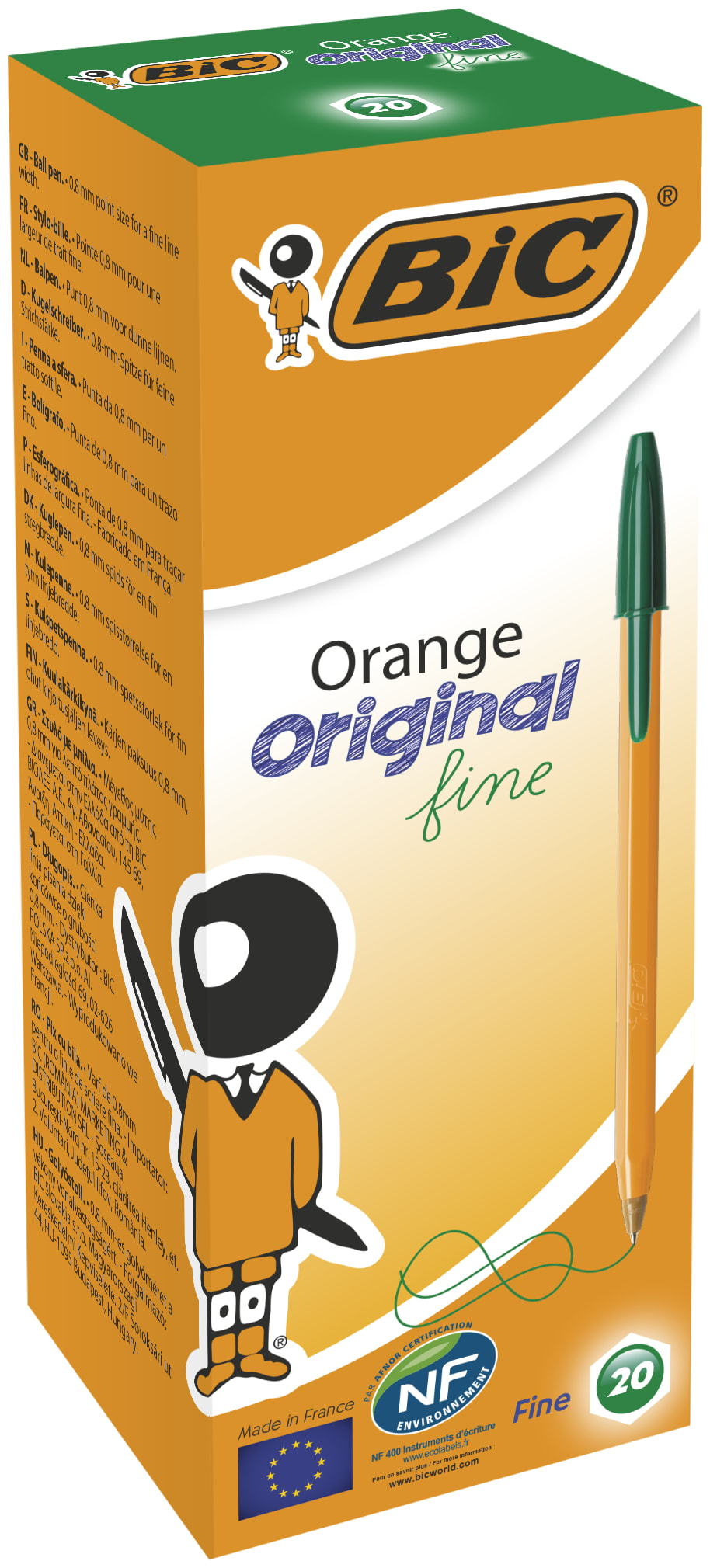 ORANGE FINE BOX 20 GREEN EU