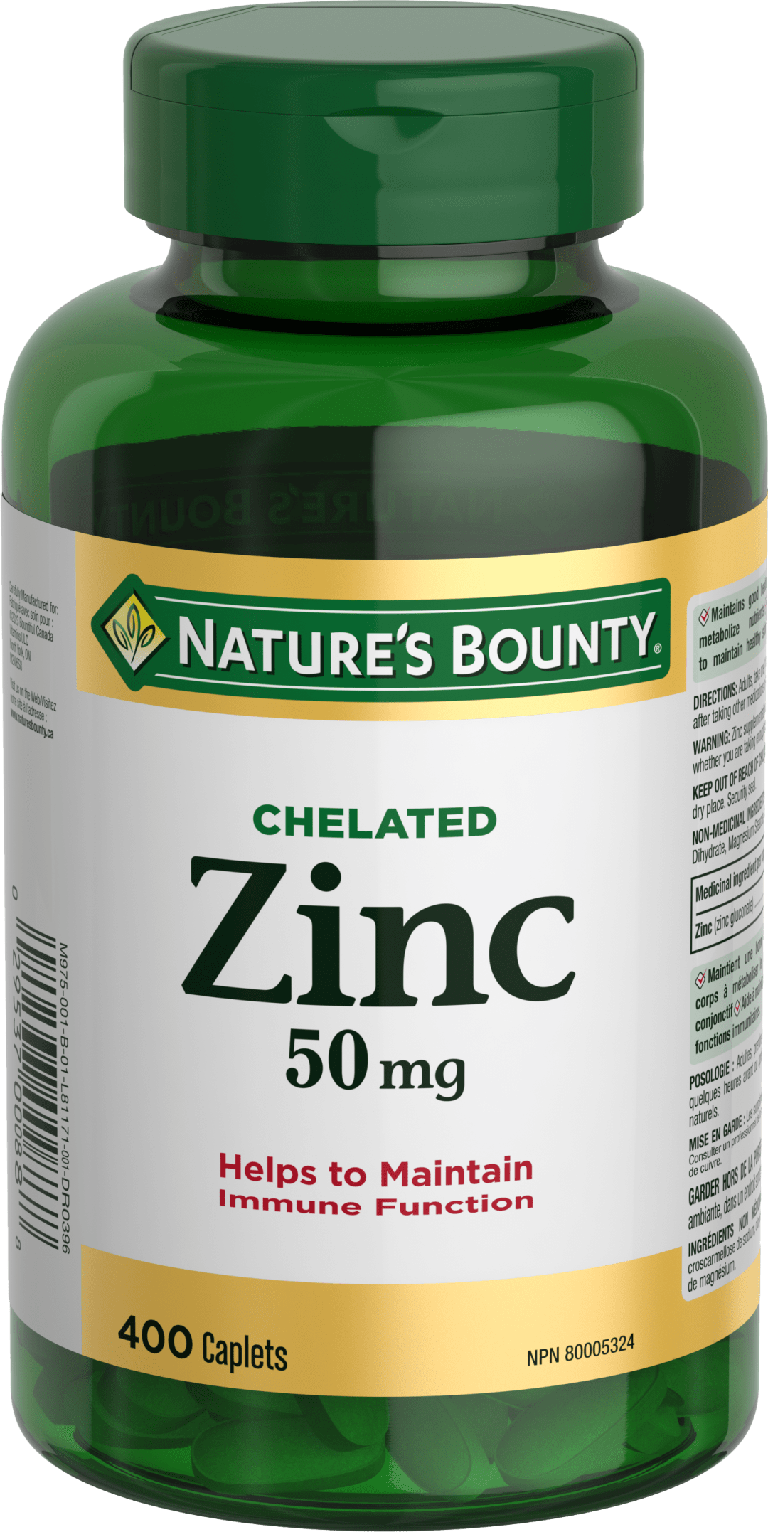 NBBL Zinc 50mg BC 400ct COSTO CA