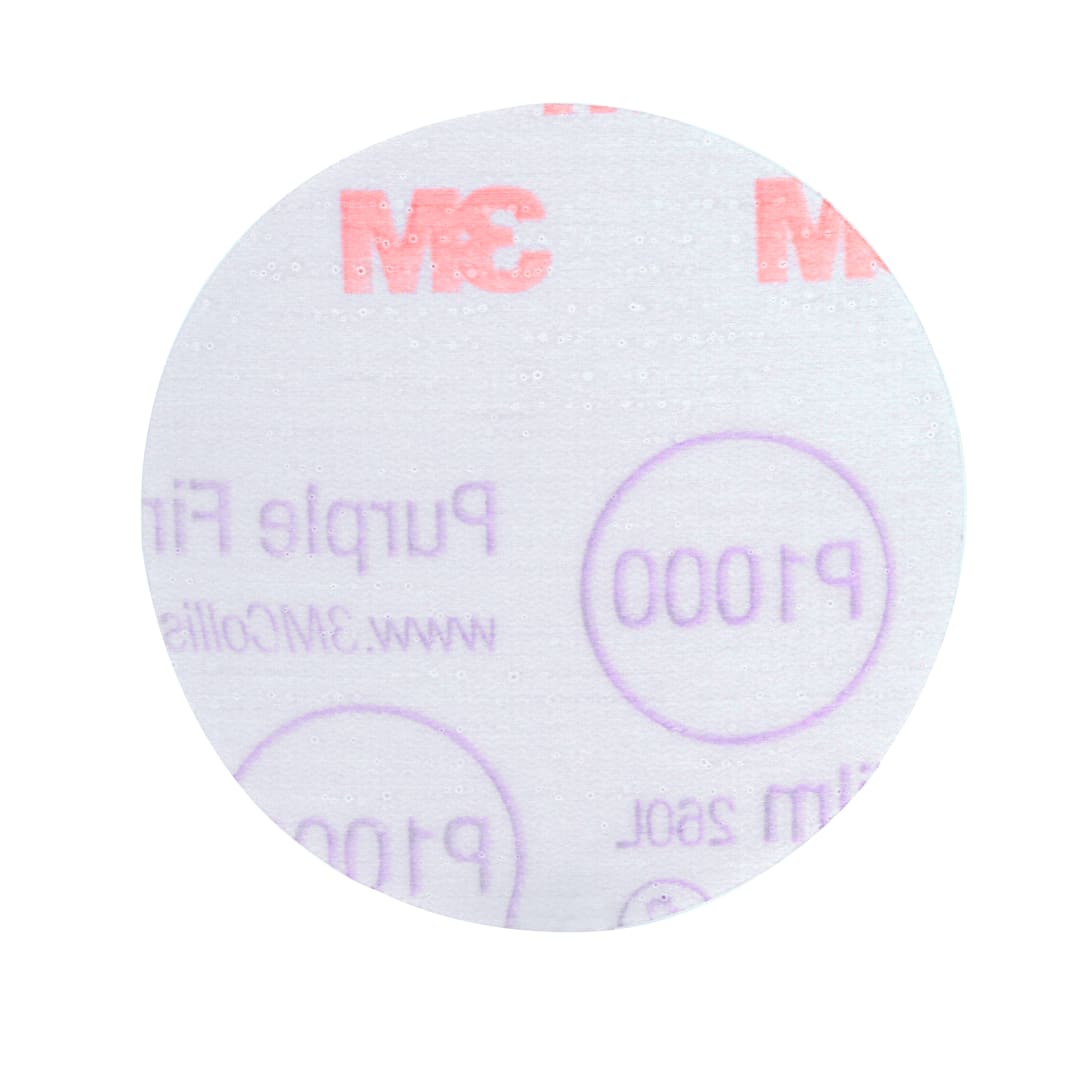 3M™ Hookit™ Mor Finisaj Filmi Disk Zımpara 260L, 150 mm, Deliksiz, P1200, 30668