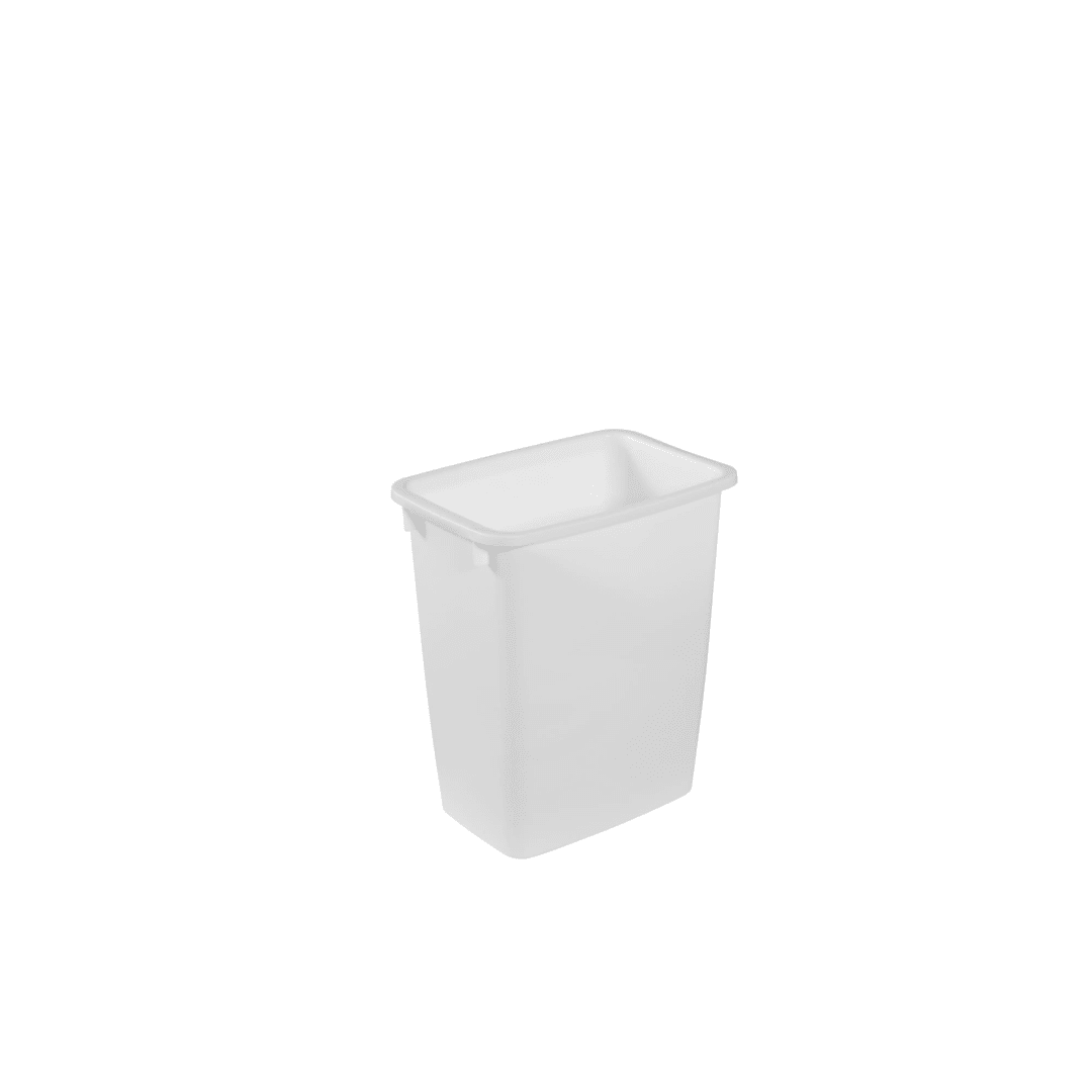 Rubbermaid Large Open Wastebasket, 21 Quart, White