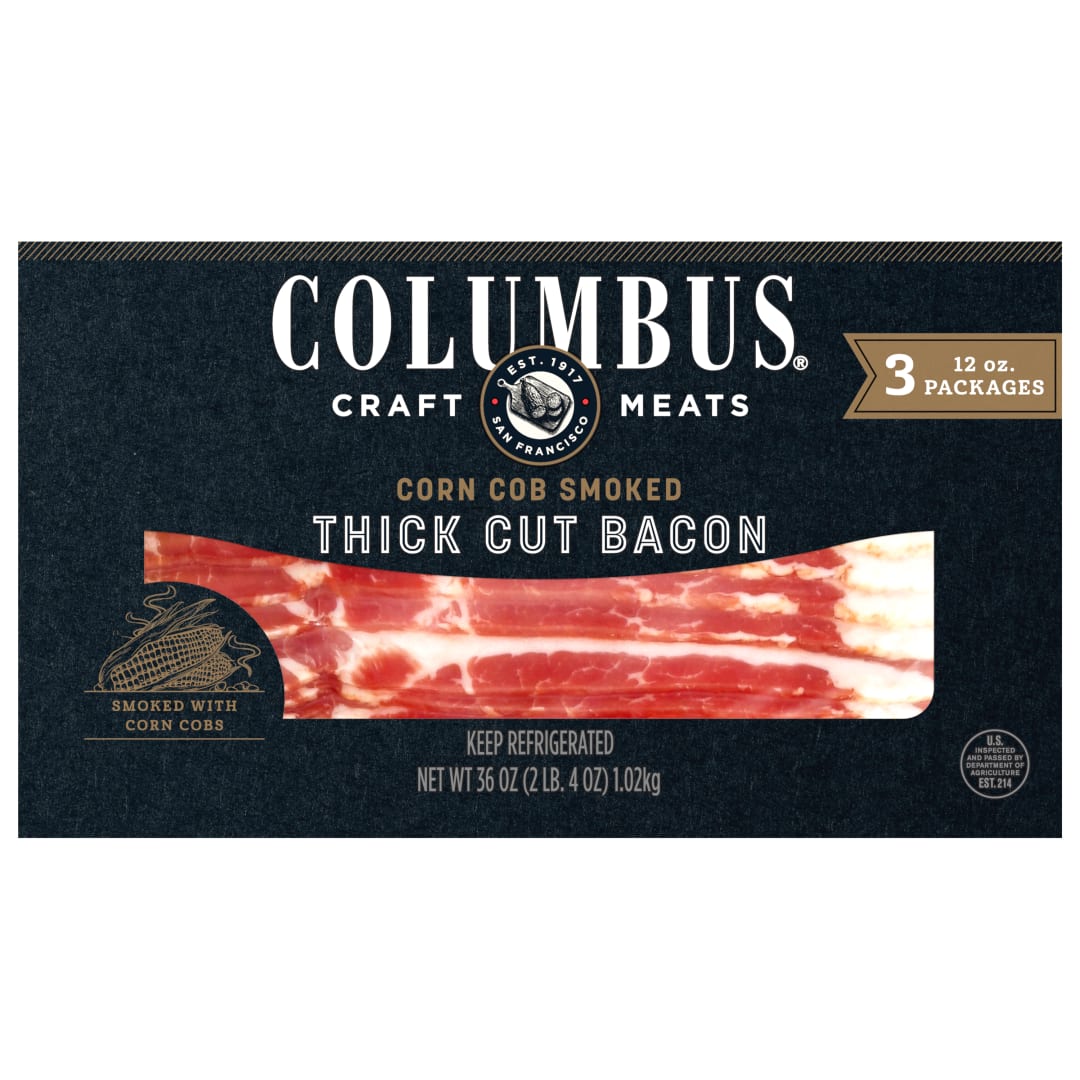 COLUMBUS Cob Smoked Bacon Club Pack 3/12oz