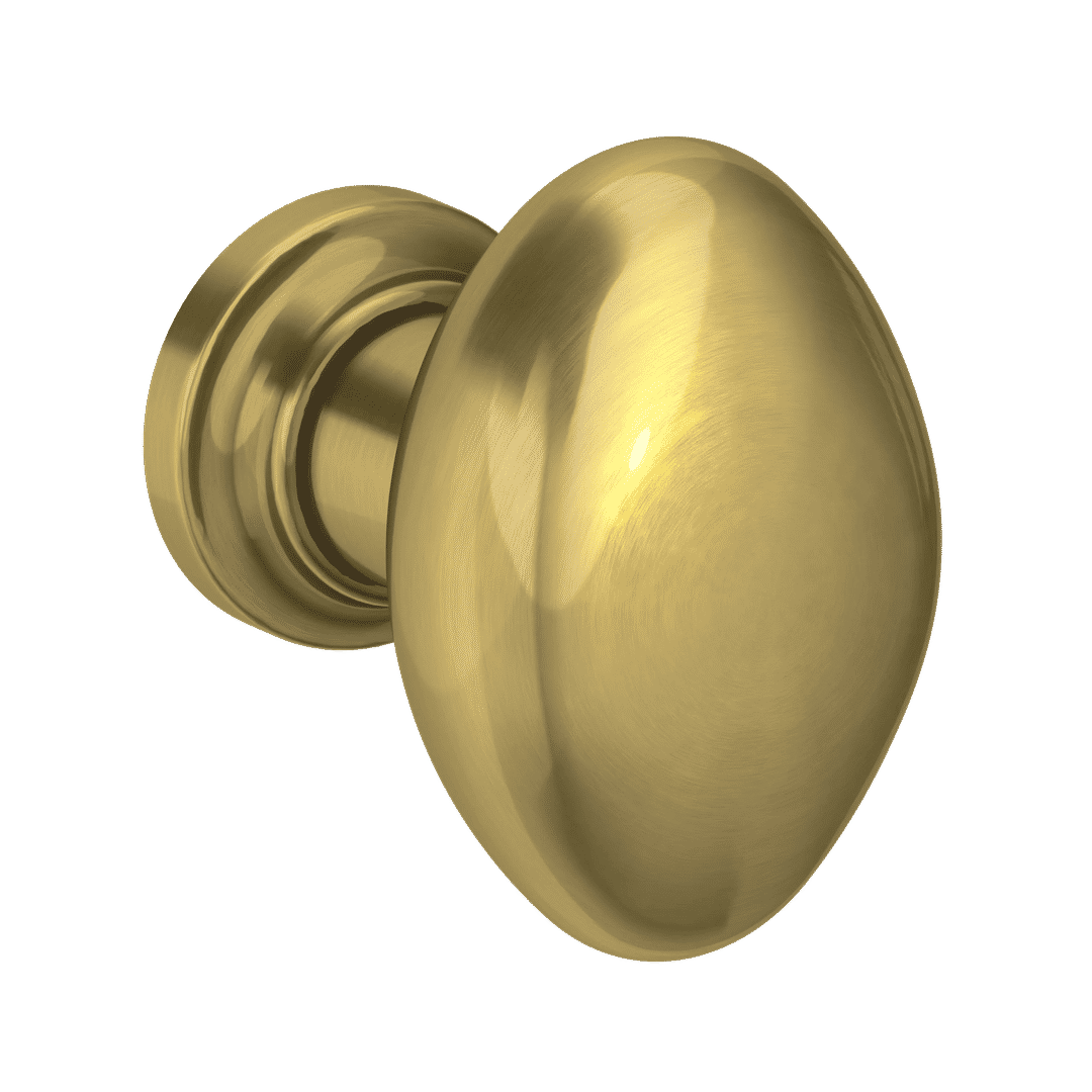 4910 Oval Knob 1.25" X 75", In Heirloom Brass