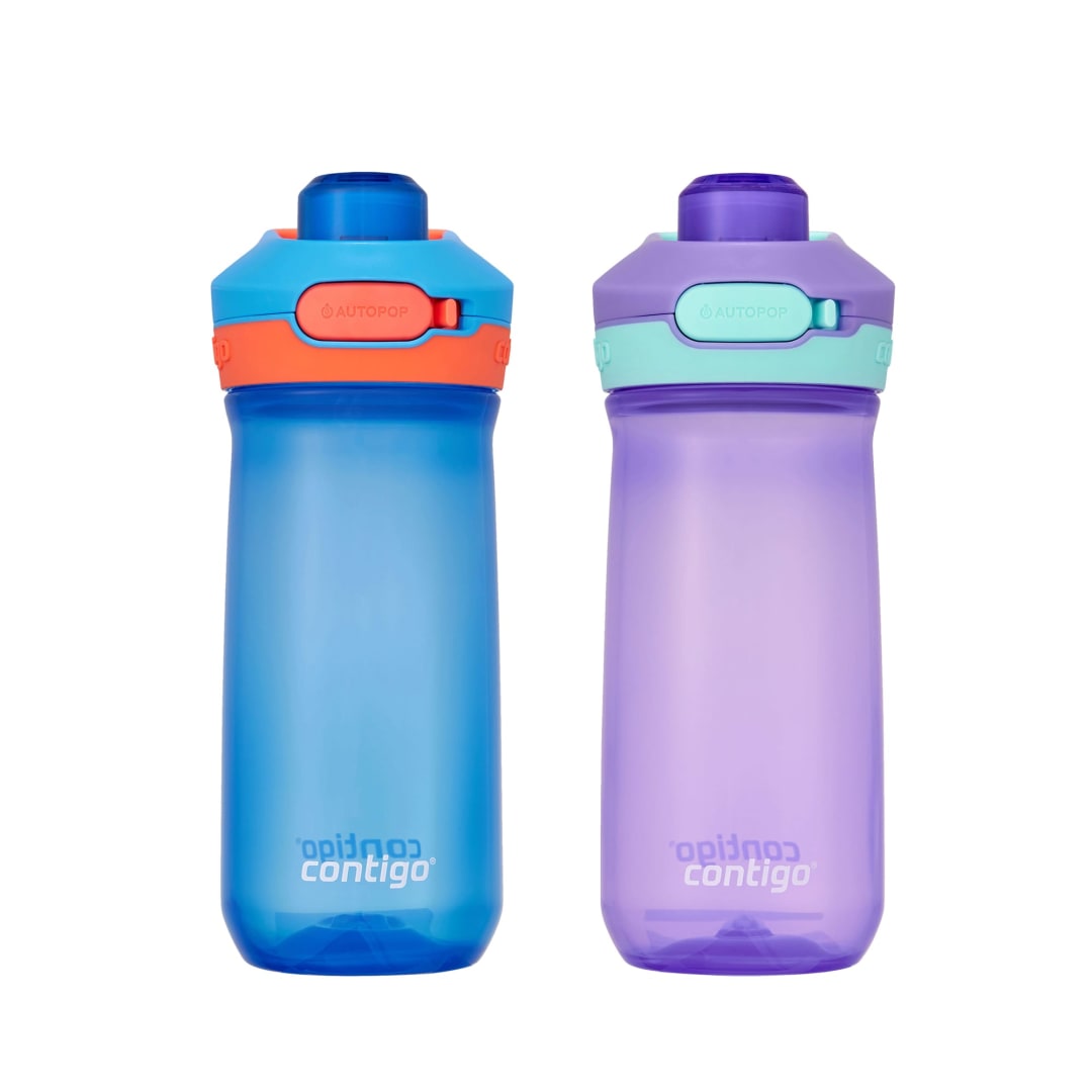 Contigo® Kids’ Jessie Water Bottle with Pop-Open Leak-Proof Chug Lid, 14oz.