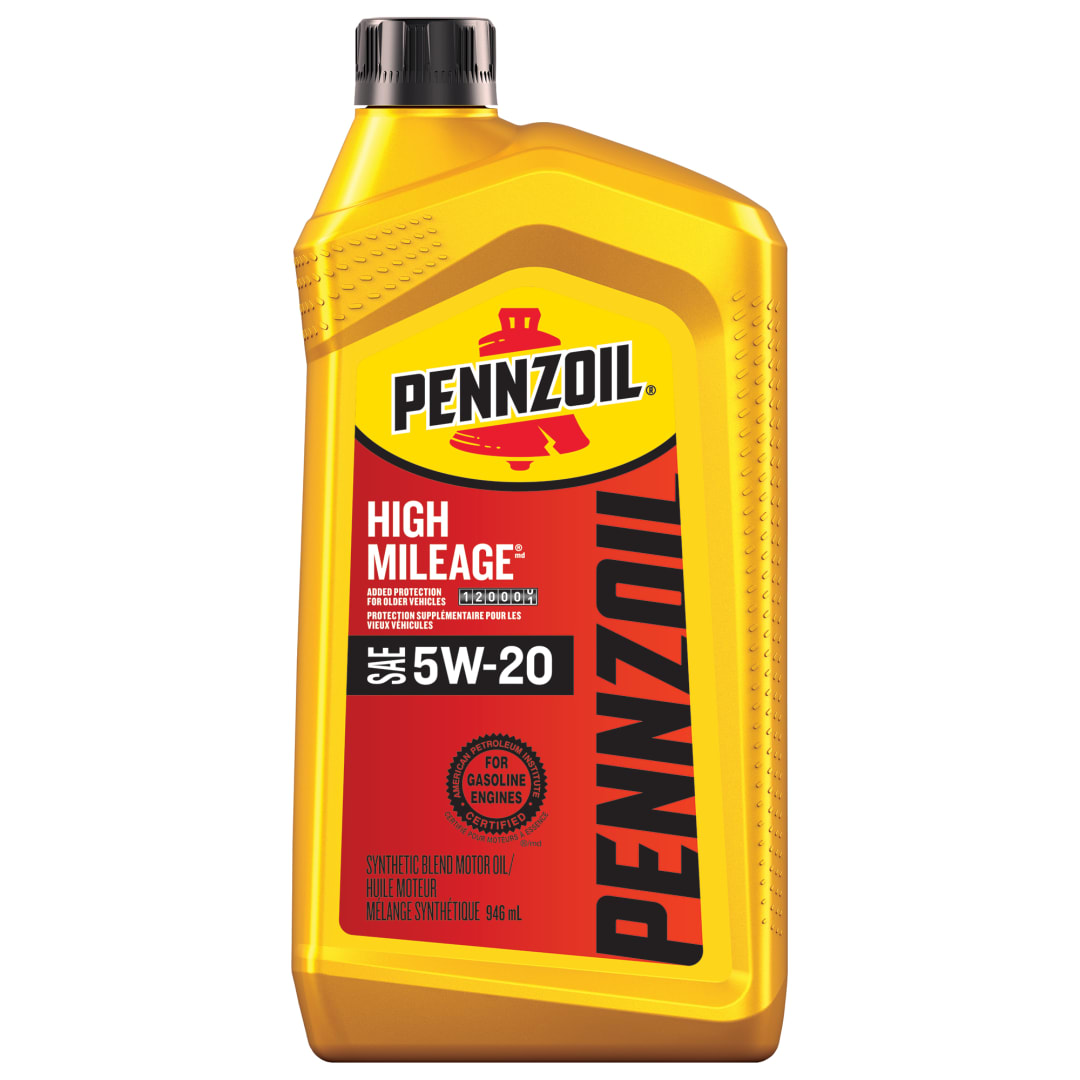 Pennzoil High Mileage 5W-20 Motor Oil, 1 Quart