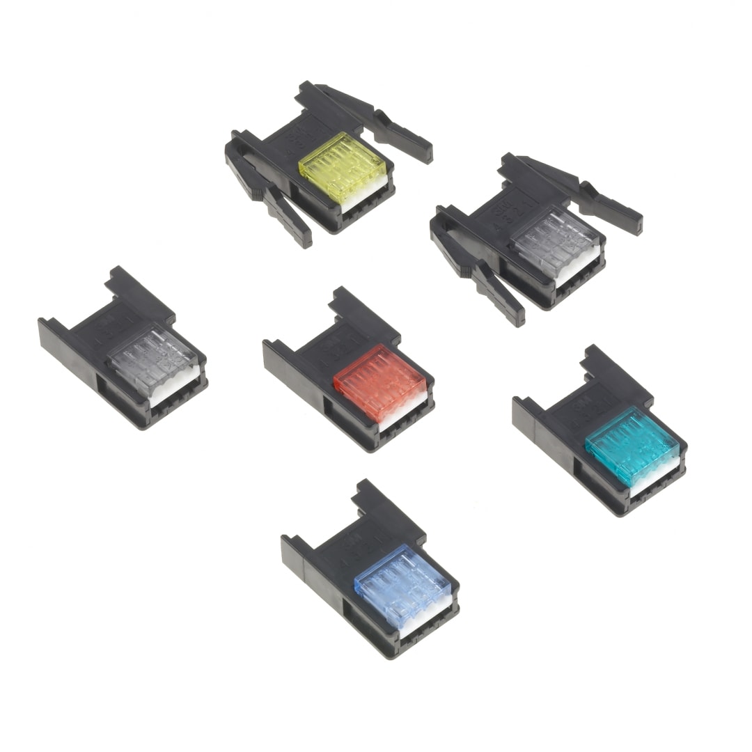 3M™ Mini-Clamp Buchsenstecker, Serie 373, 37306-2206-0W0 FL 100, Schwarz/Grau, 100 ea/Case