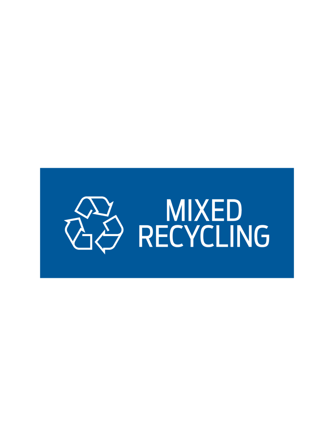 RISE - Single - Sign - Mixed Recycling - Blue