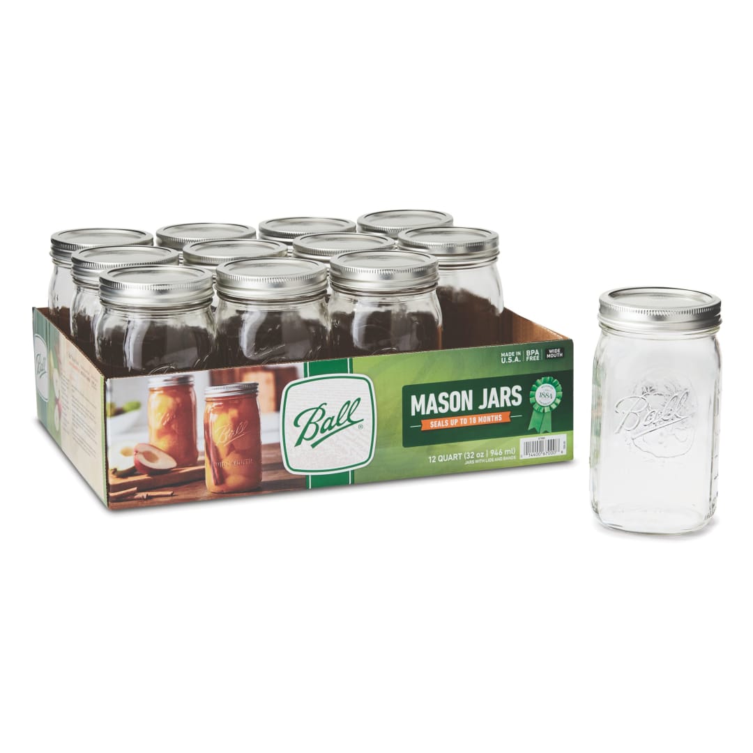 BALL WM 32OZ QUART JAR 12PK