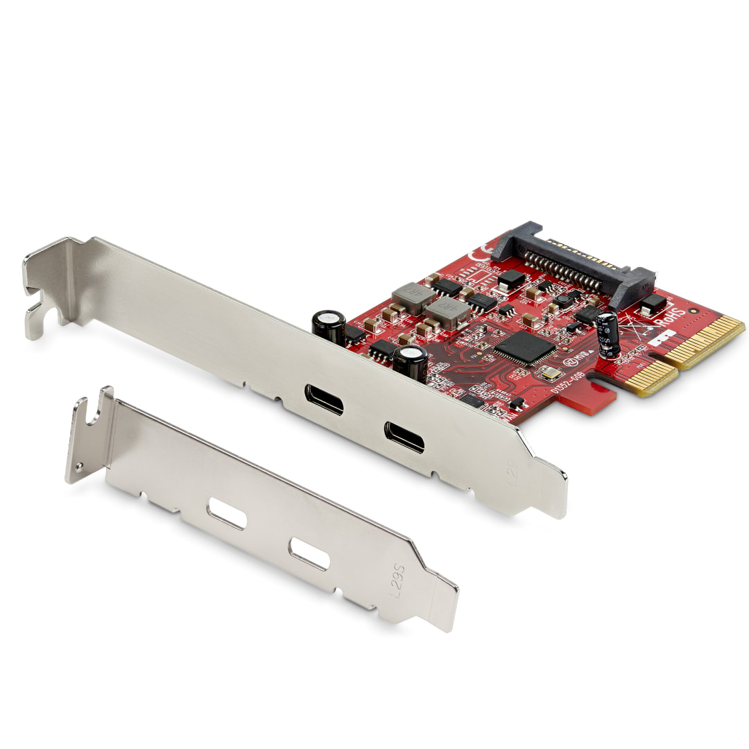 2 Port USB 3 2 PCI e Card 2x C 10Gbps PCIe Card