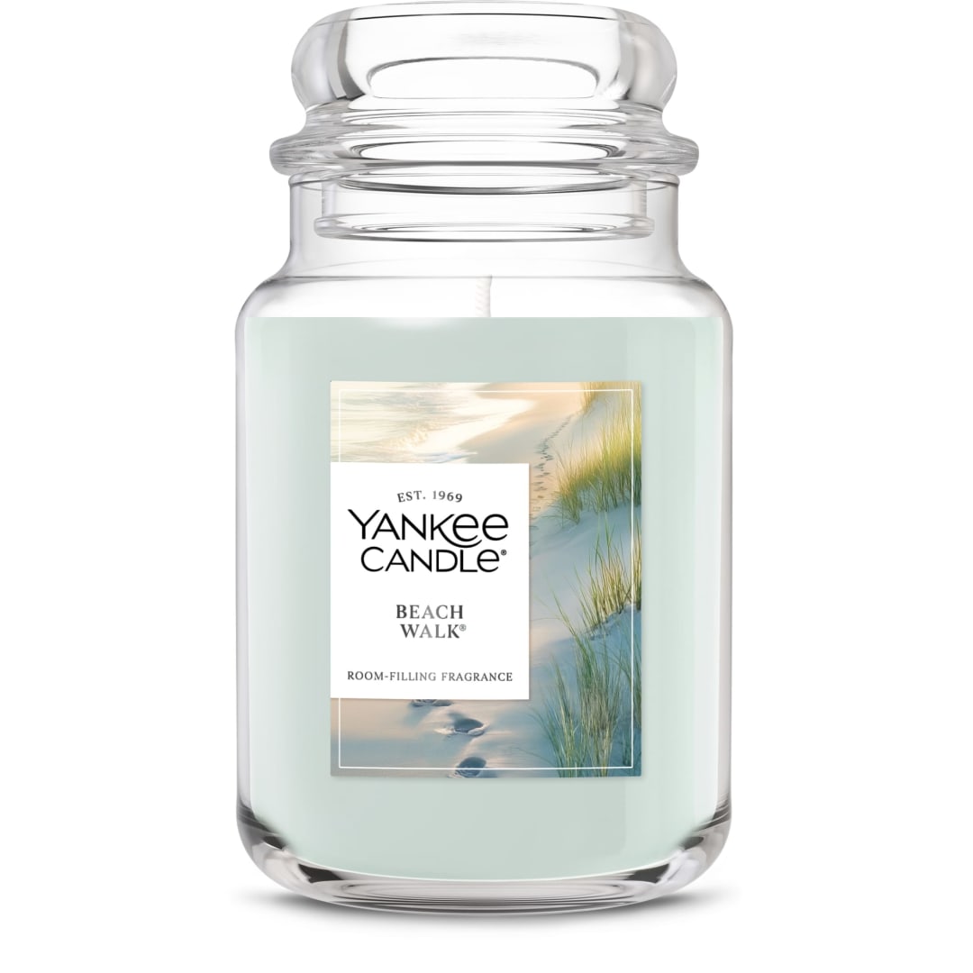 Yankee Candle® Beach Walk Scented Candle, 22oz Large Jar with up to 150 Hour Burn Time, Great for gifting