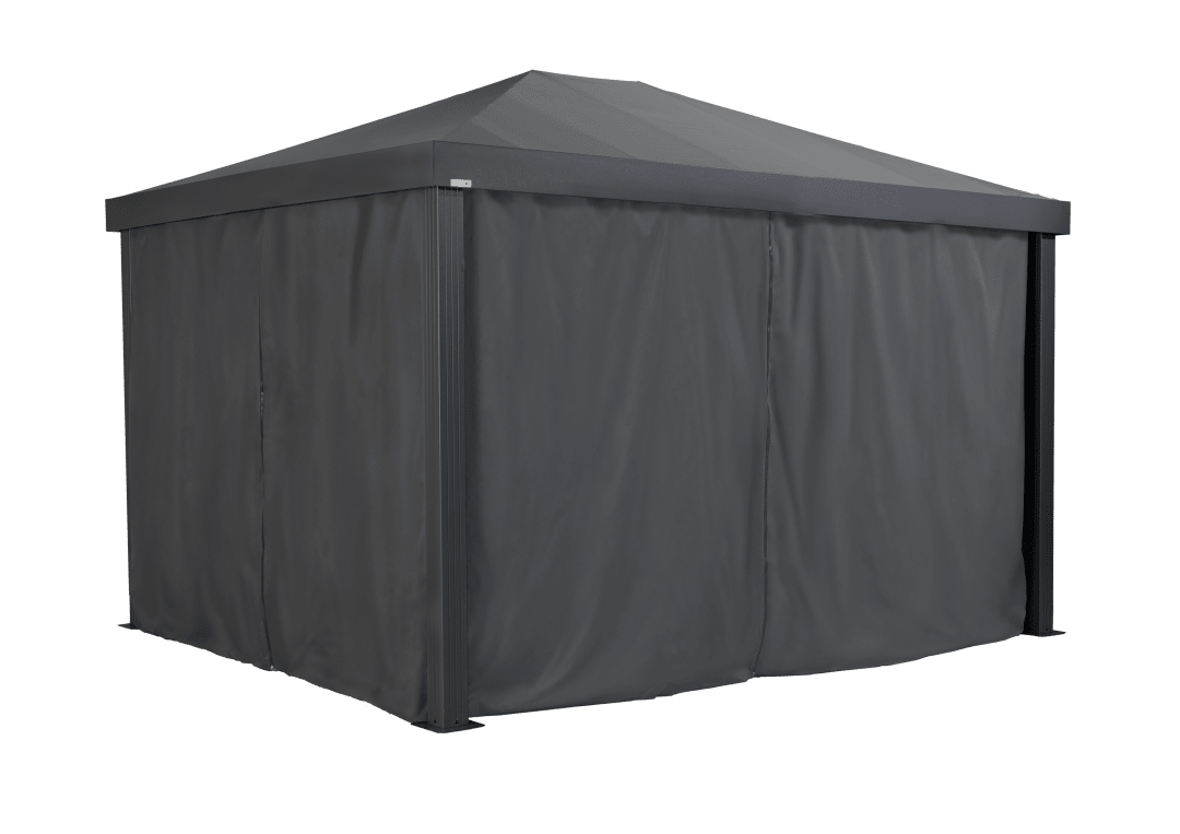 Sojag Monteserra 10 x 12 x 7 ft Black Curtains for Gazebo, Polyester