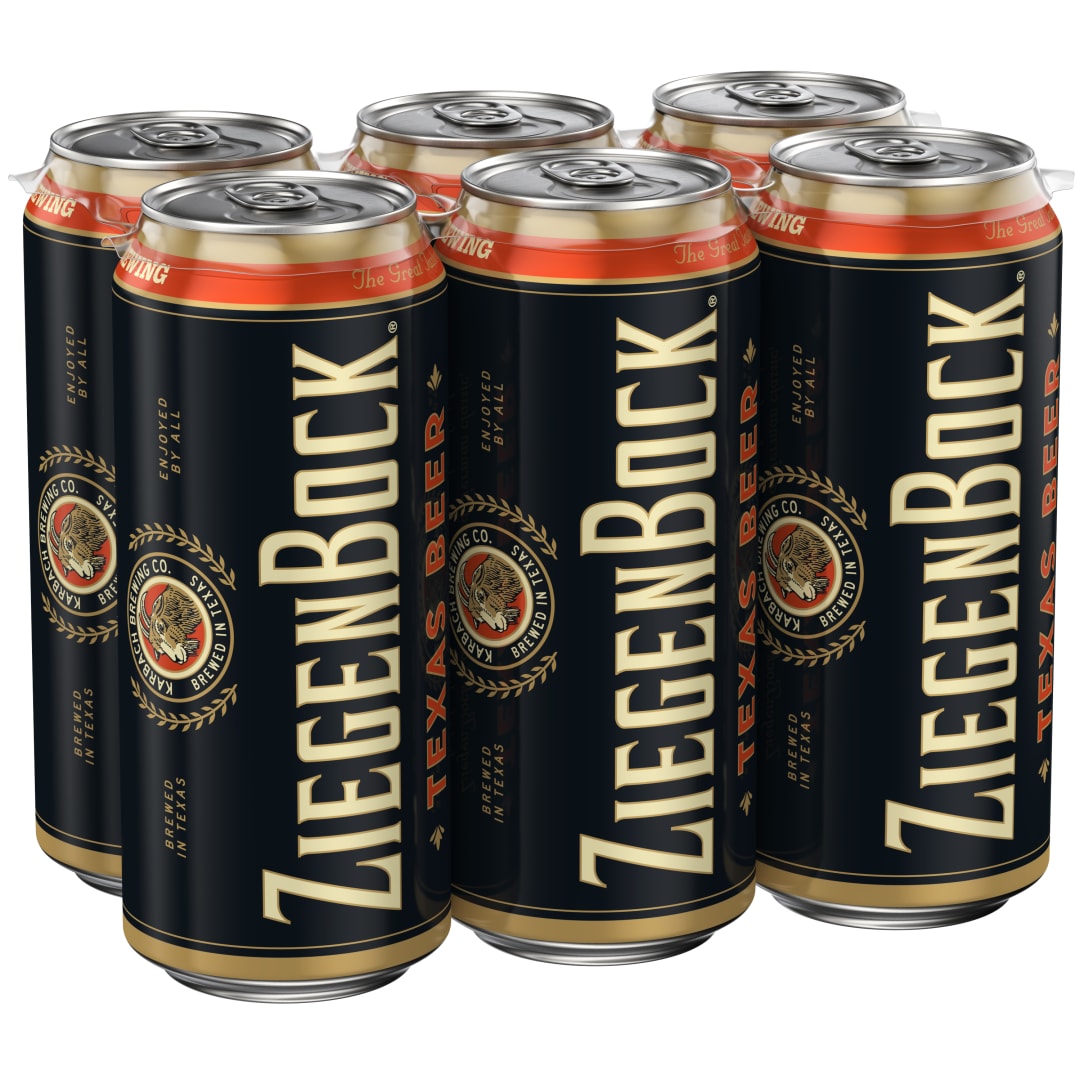 ZiegenBock Texas Beer 6 - 1 pint Cans