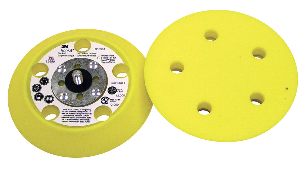 Suporte 3M™ Hookit™, 127mm diâmetro, 5 Furos, Rosca Externa 5/16”-24 - PN82659
