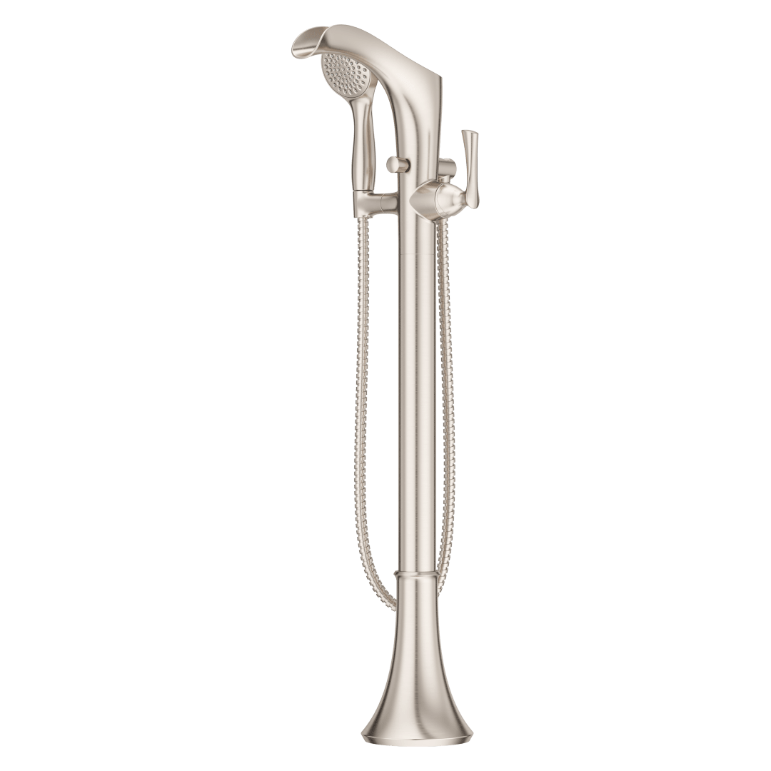 Rhen Tub Filler with Handshower in Brushed Nickel