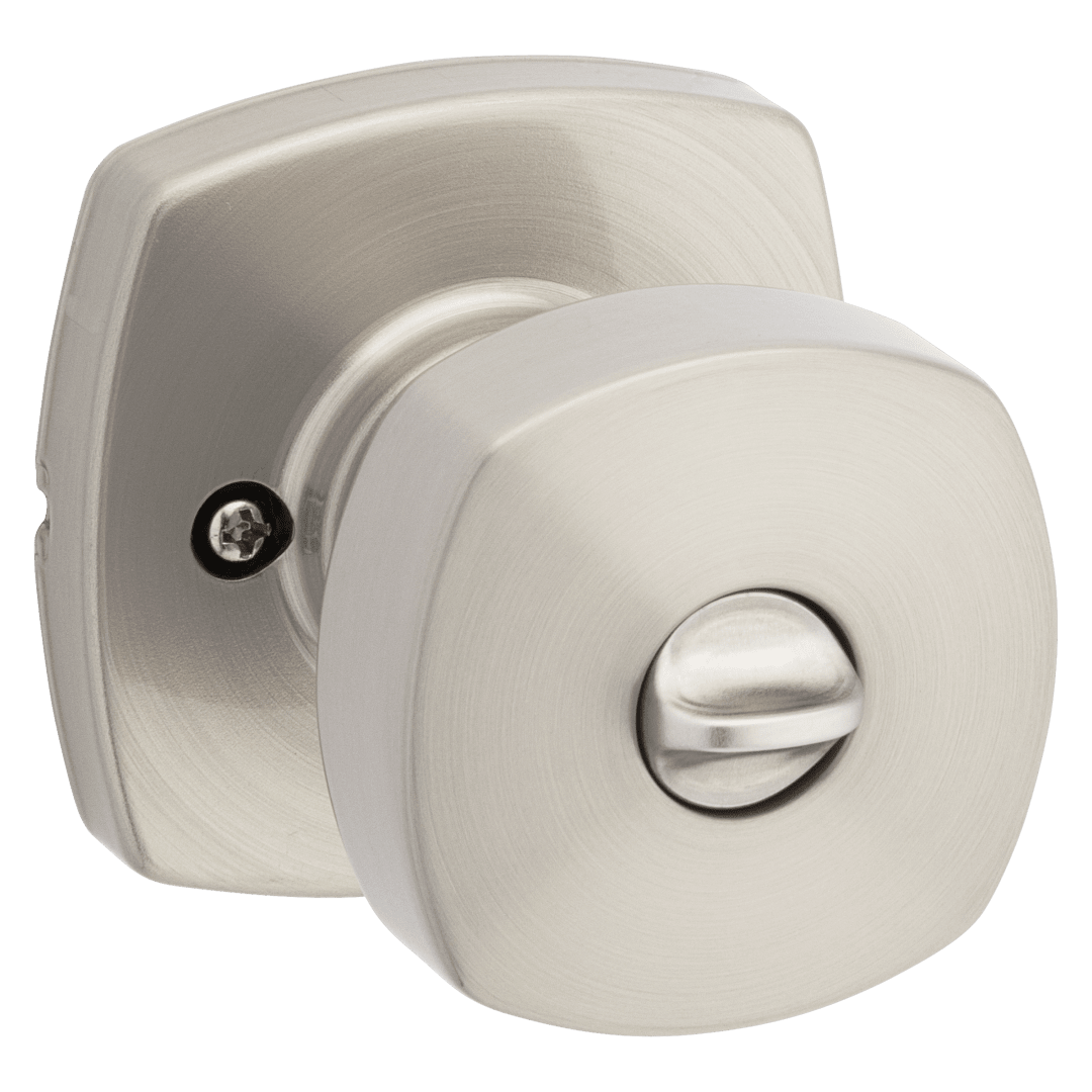 Prague Privacy Knob in Satin Nickel