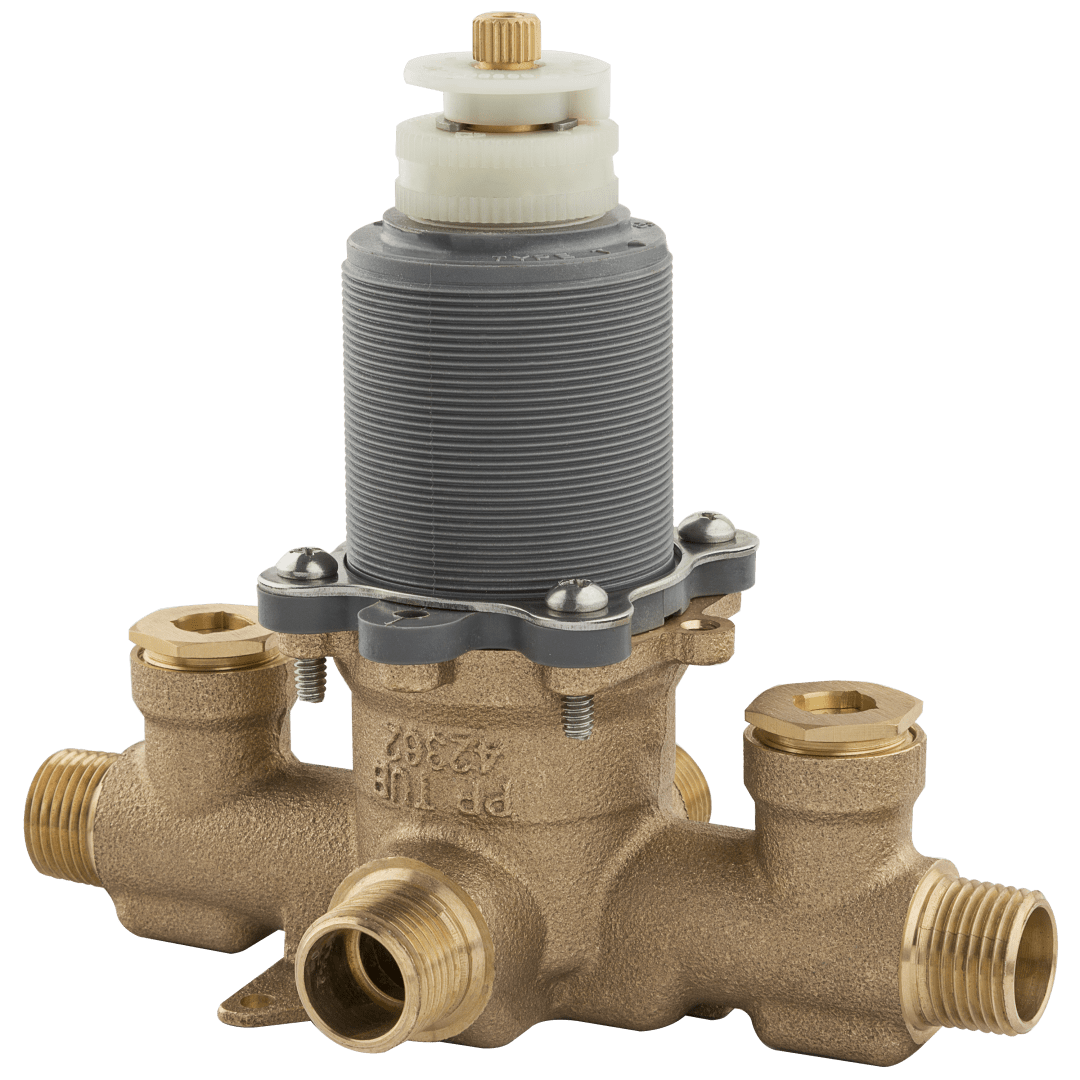 Thermostatic Temperature and Volume Control Tub & Shower Valve & Cartridge w/Integral Stops