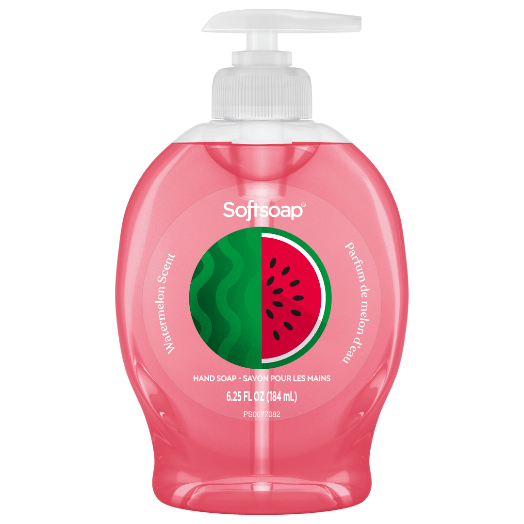 Softsoap Limited Edition Liquid Hand Soap, Seasonal Hand Soap, Paraben Free, pH Balanced, Watermelon Scent, 6.25 fl oz Pump Bottle